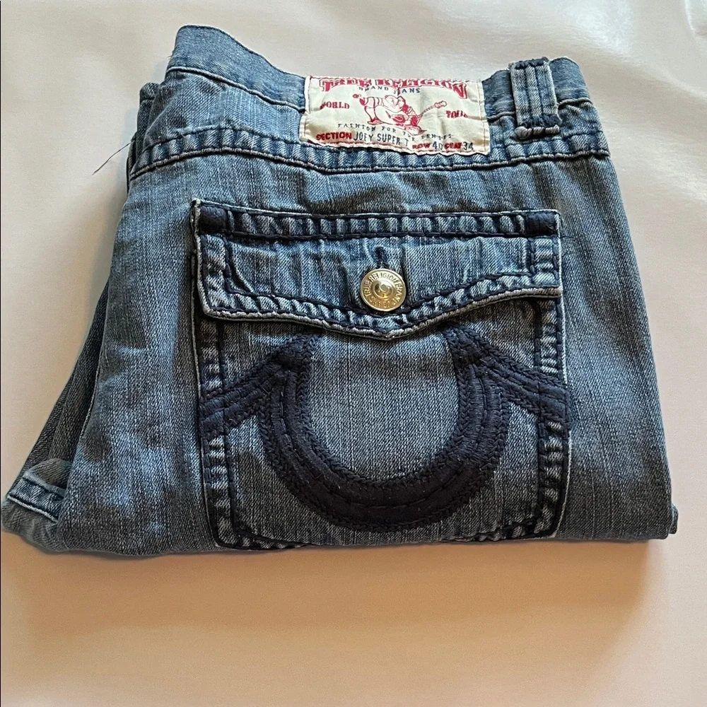 True Religion Joey Super T Straight Leg Size 40